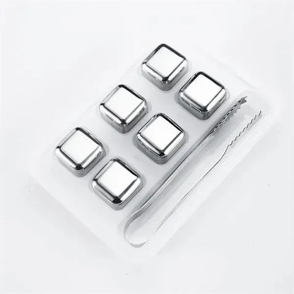 6 Pcs Stainless Steel Ice Cube Set