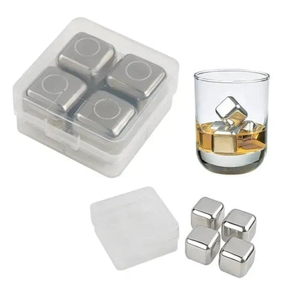 6 Pcs Stainless Steel Ice Cube Set