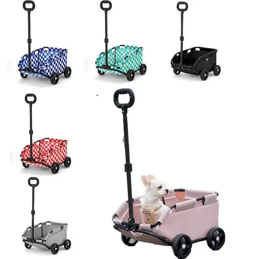 Dog Stroller 4 Wheels Folding