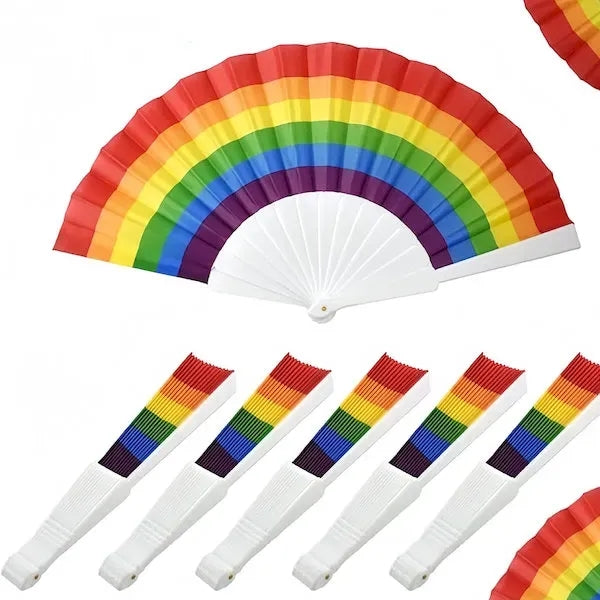 Plastic Handle Folding Fan