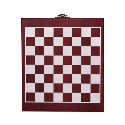 Wine Accessories & Chess Set in Black Wooden Box