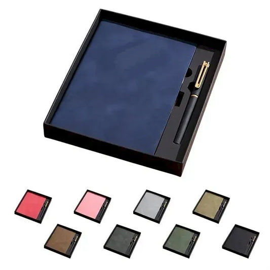 A5 Faux Leather Notebook Gift Set