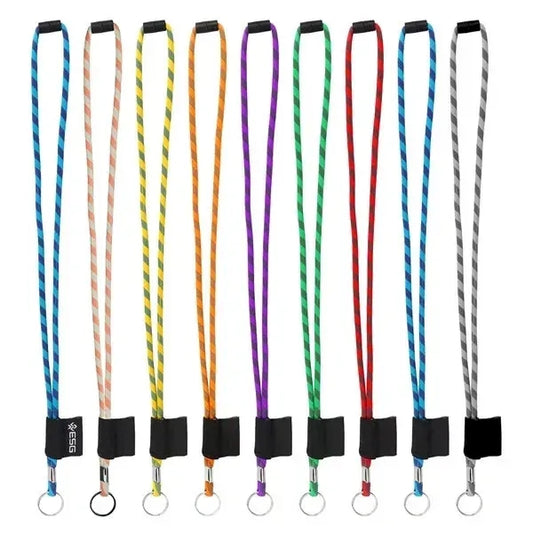 Nylon Breakaway Rope Lanyard W/ Split Ring and Metal Crimp