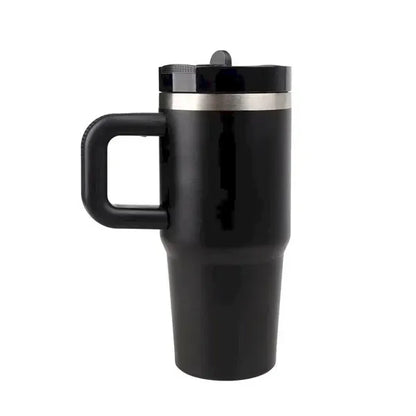 14oz Stainless Steel Tumbler with Handle & Straw