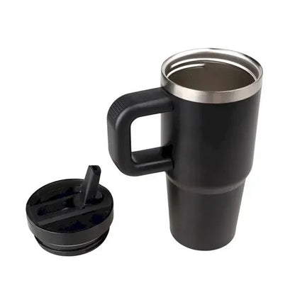 14oz Stainless Steel Tumbler with Handle & Straw