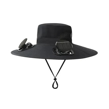 Wide Brim Solar Fan Hat