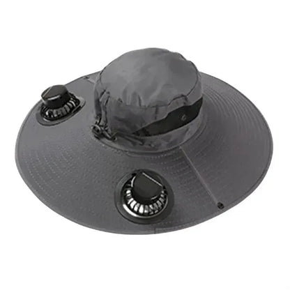 Wide Brim Solar Fan Hat