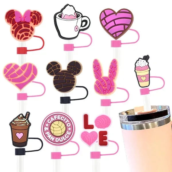 Silicone Straw Topper with 3D custom logo