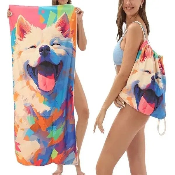 2-in-1 Beach Towel & Cinch Backpack