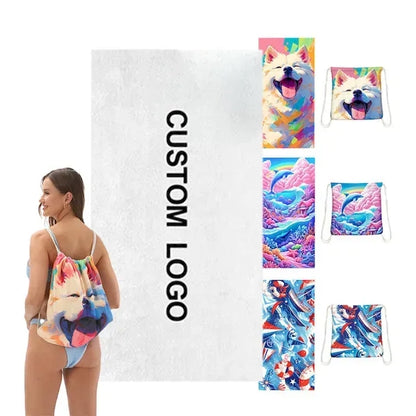 2-in-1 Beach Towel & Cinch Backpack