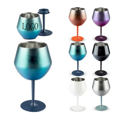 400ML Wine Glass with Stainless Steel Base