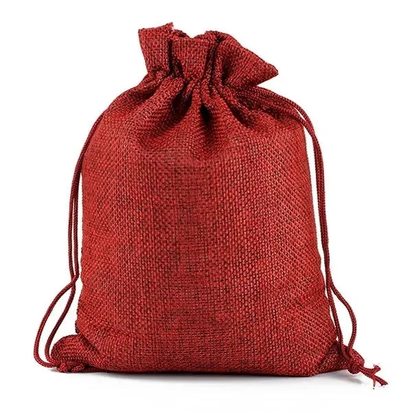 Custom Burlap Drawstring Pocket