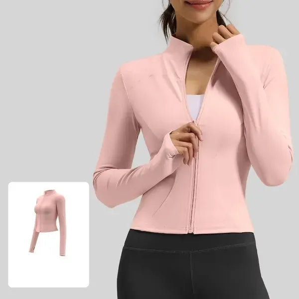 Women's Slim Fit Long Sleeve Workout Jacket