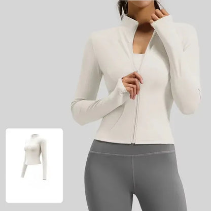 Women's Slim Fit Long Sleeve Workout Jacket