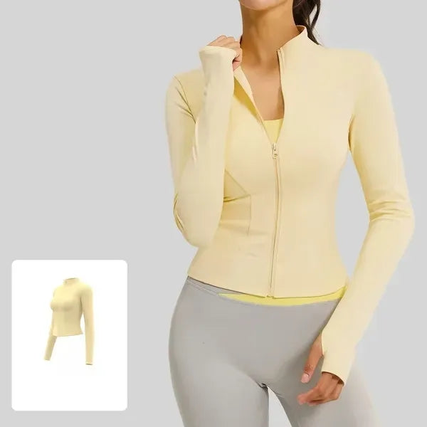 Women's Slim Fit Long Sleeve Workout Jacket