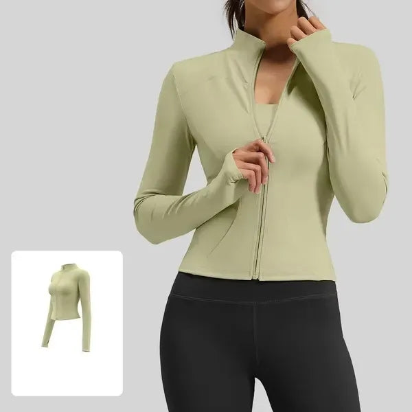Women's Slim Fit Long Sleeve Workout Jacket