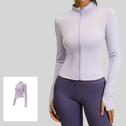 Women's Slim Fit Long Sleeve Workout Jacket