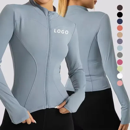 Women's Slim Fit Long Sleeve Workout Jacket