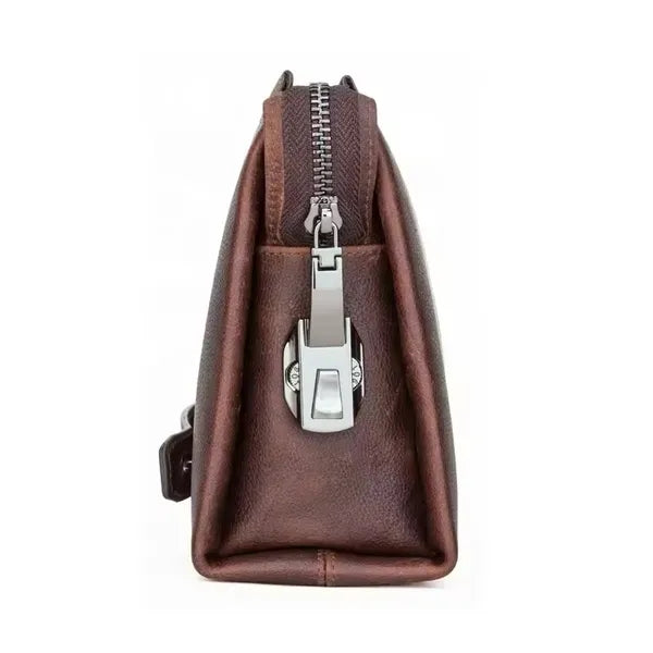 Genuine Leather 8" Waterproof Messenger Bag