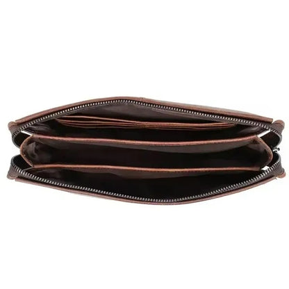 Genuine Leather 8" Waterproof Messenger Bag