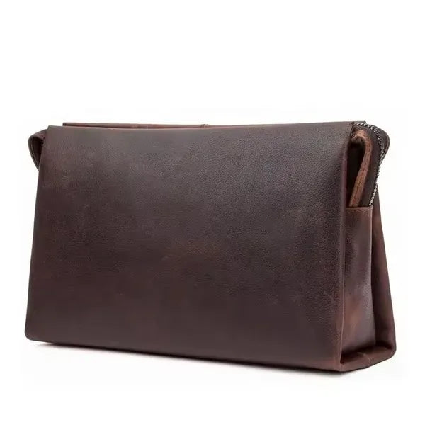 Genuine Leather 8" Waterproof Messenger Bag