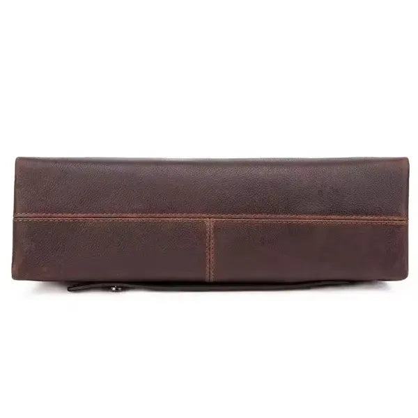 Genuine Leather 8" Waterproof Messenger Bag