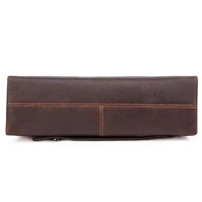 Genuine Leather 8" Waterproof Messenger Bag
