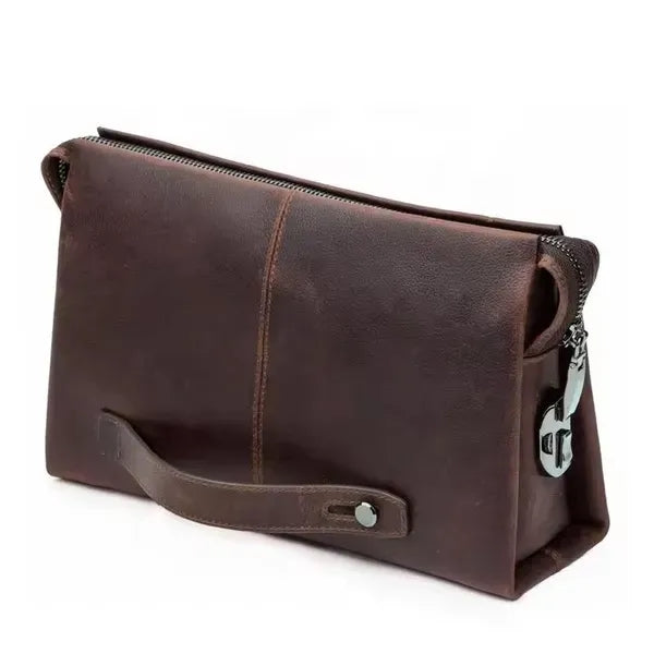 Genuine Leather 8" Waterproof Messenger Bag
