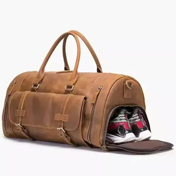 Large Leather Duffle Bag