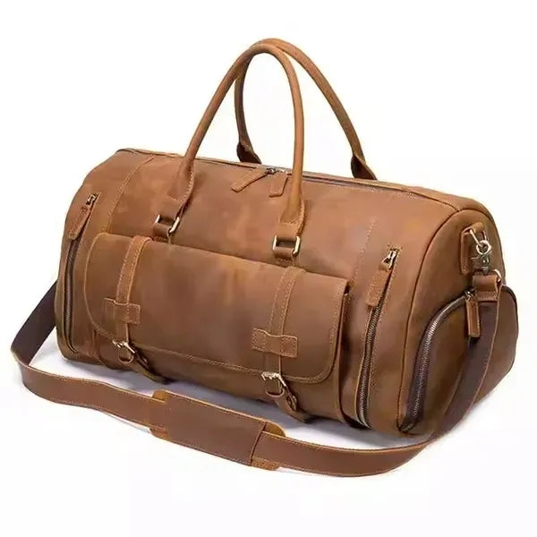Large Leather Duffle Bag
