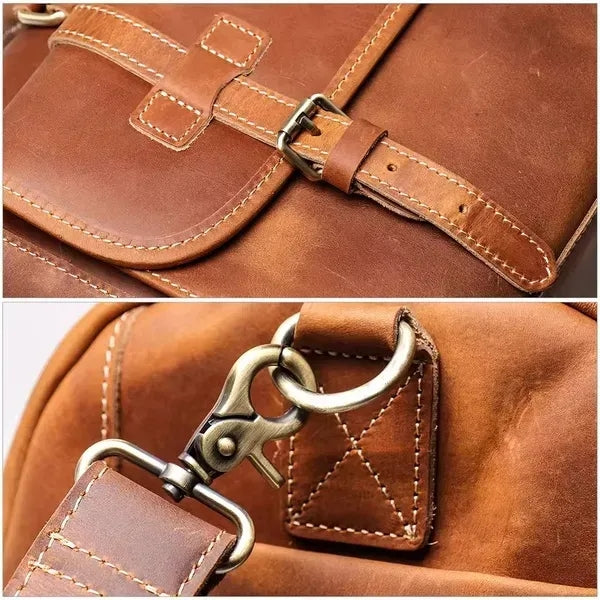 Large Leather Duffle Bag