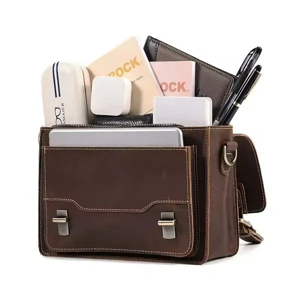 Vintage Leather Messenger Bag