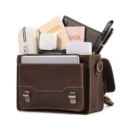 Vintage Leather Messenger Bag