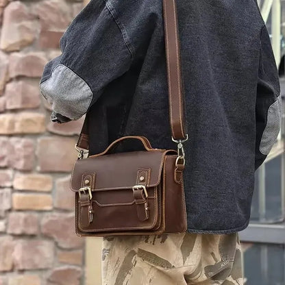 Vintage Leather Messenger Bag