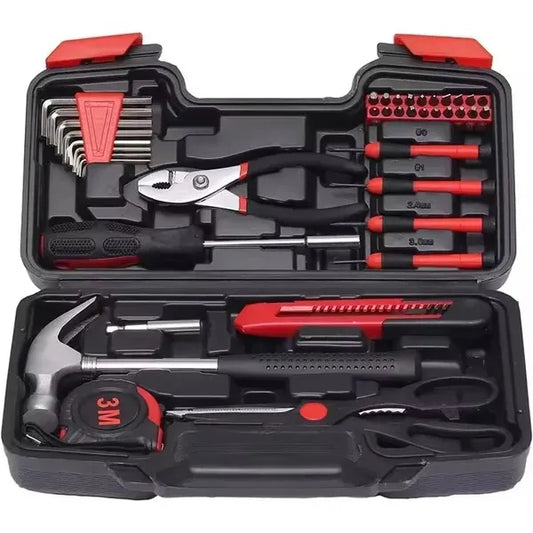 39 Piece Household Hand Tool & Repair Kit Set