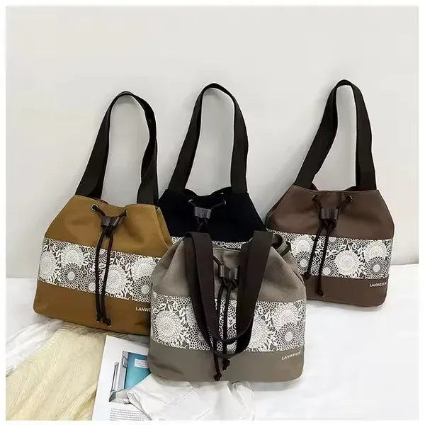 Drawstring Canvas Tote Bags