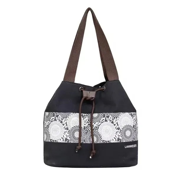Drawstring Canvas Tote Bags