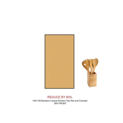 Bamboo 4-piece Kitchen Tool Set and Canister