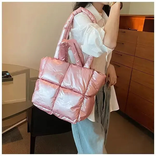Puffer Quilted Tote Bag