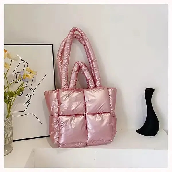 Puffer Quilted Tote Bag