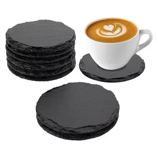 Black Slate Stone Coasters