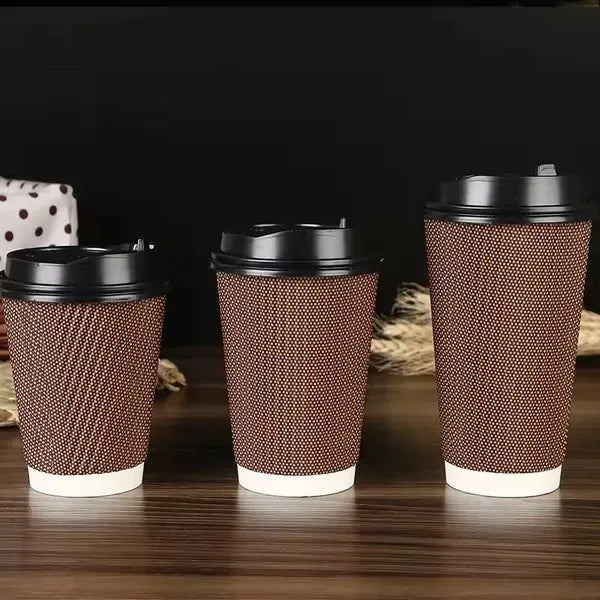 12oz Double Wall Paper Cup With Lids