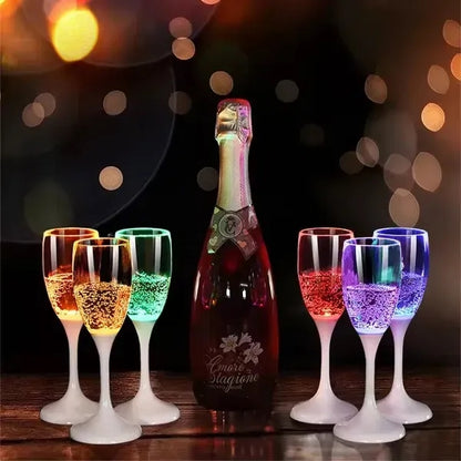 LED Wine Champagne Flute Glasses 4oz