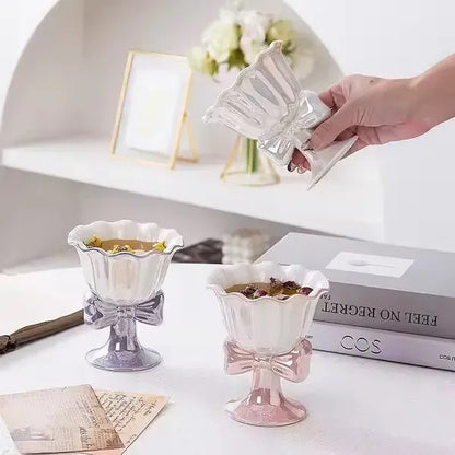 Ceramic Pearl Glazed Ice Cream Cup