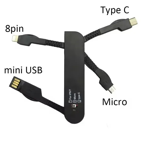 Pocket Knife 4 In 1 Micro Usb Charging Cable