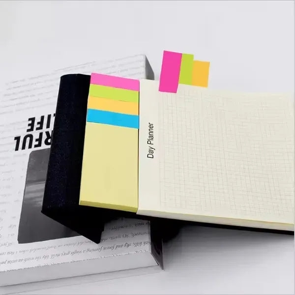Business Notebook With Sticky Colored Notes
