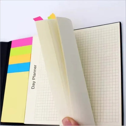 Business Notebook With Sticky Colored Notes