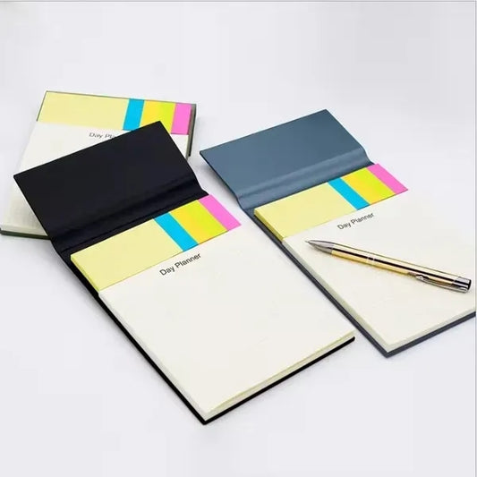 Business Notebook With Sticky Colored Notes