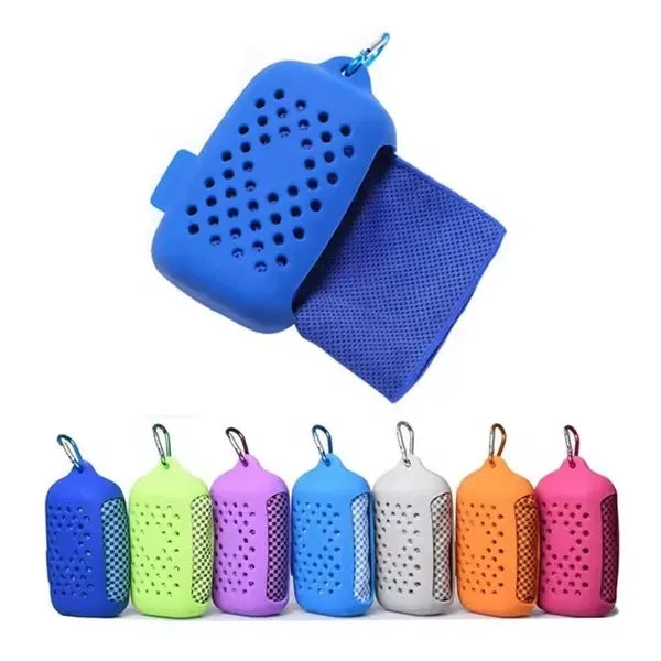 Portable Cooling Towel with Silicone Case