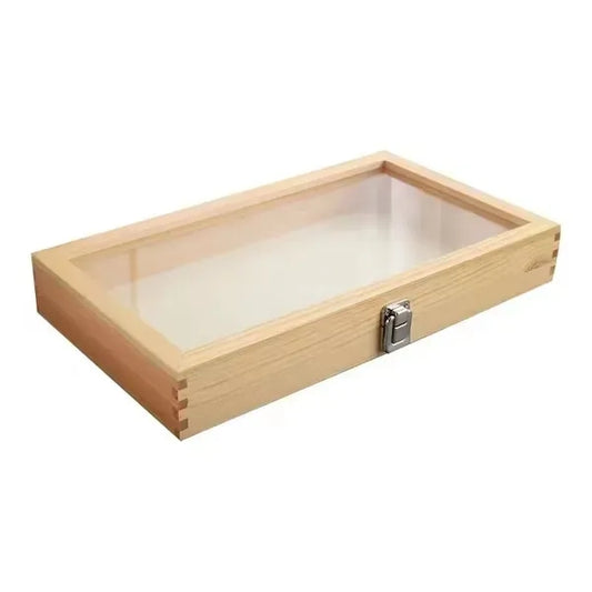 Wooden Storage Box with Clear Lid